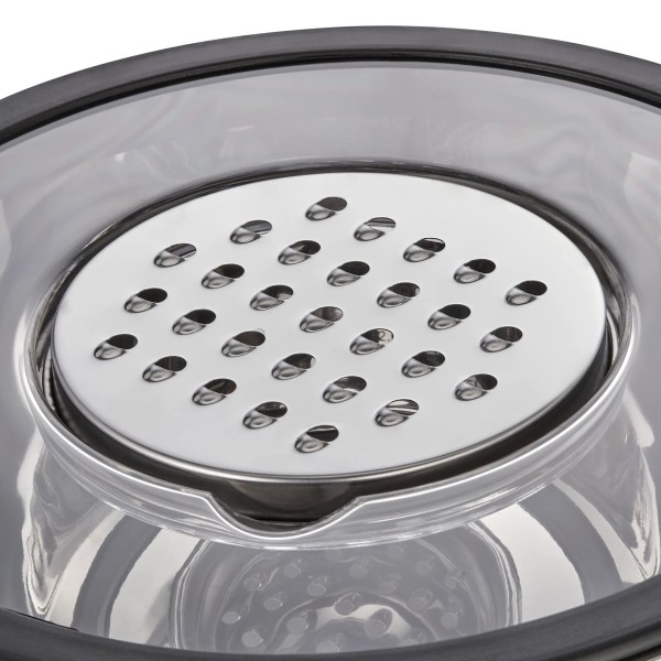Set de 3 bols gradués inox chromé - Couvercle et accessoires de coupe/friction