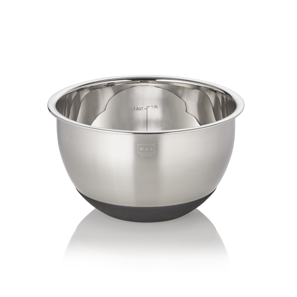 Set de 3 bols gradués inox chromé - Couvercle et accessoires de coupe/friction