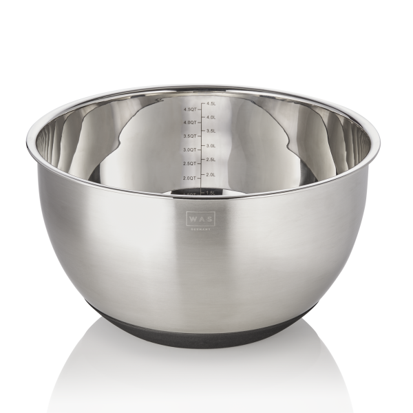 Set de 3 bols gradués inox chromé - Couvercle et accessoires de coupe/friction
