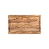 Planche de service en olivier avec rainure - 35 x 20 x 2 cm