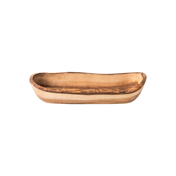 Récipient de service en olivier - 26 x 8 x 8 cm