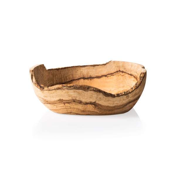 Récipient de service en olivier - 25 x 15 x 10 cm
