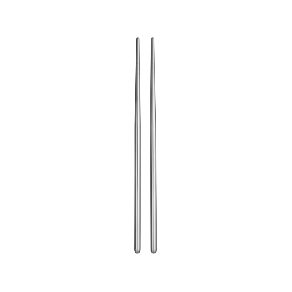 Baguettes inox chromé - 22,5 cm (lot de 12)