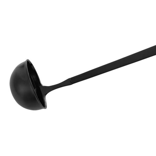 Louche de service inox chromé - 28,5 cm - PVD noir
