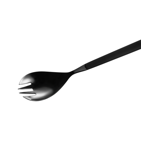 Fourchette à salade inox chromé - 31 cm - PVD noir