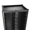 Chariot à plateaux double GN 1/1 en MDF noir - 2 x 10 plateaux GN