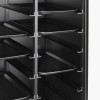 Chariot à plateaux double GN 1/1 en MDF noir - 2 x 10 plateaux GN
