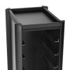 Chariot à plateaux GN 1/1 en MDF noir - 7 plateaux GN