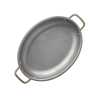 Plat de service ovale inox chromé - 26 x 20 x 4 cm - Vintage