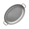 Plat de service ovale inox chromé - 31 x 22 x 4,5 cm - Vintage