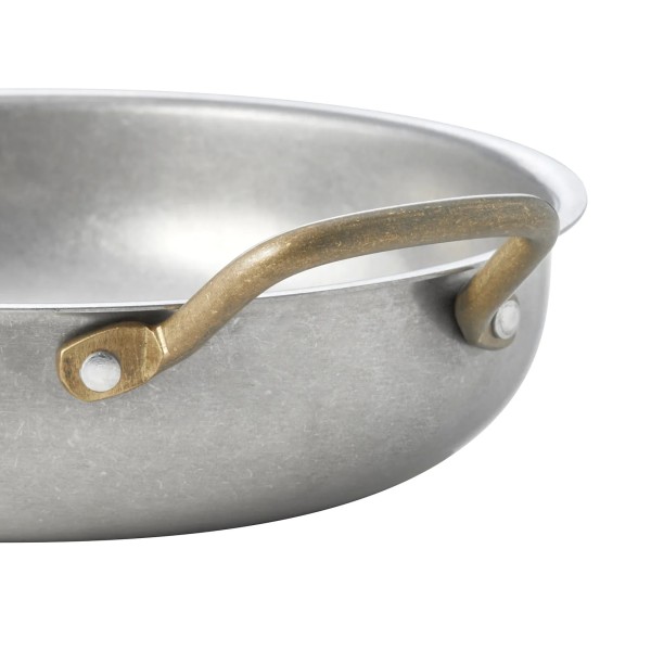 Plat de service rond inox chromé - Ø 20 - Vintage