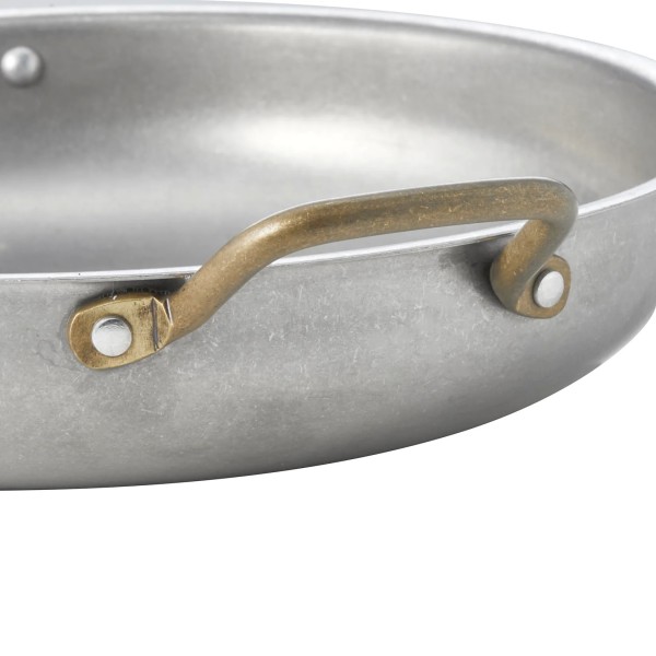 Plat de service rond inox chromé - Ø 23 - Vintage