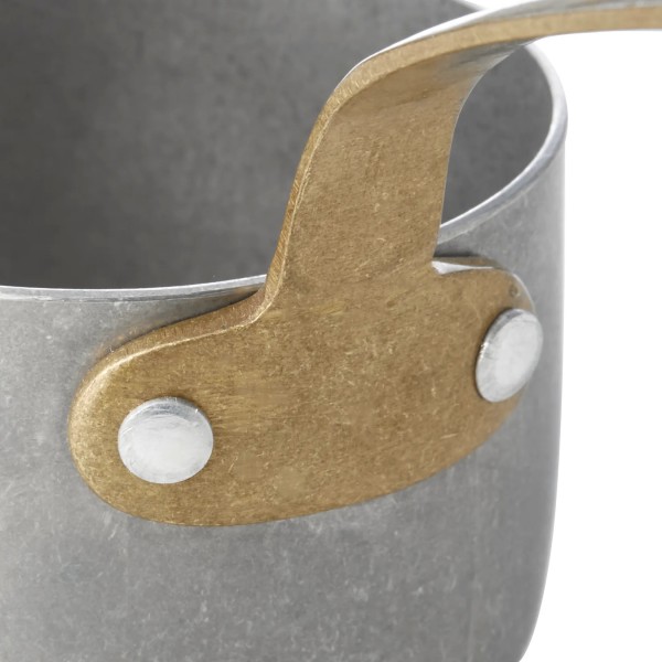 Mini-casserole de service acier chrome-nickel - Ø 7 cm - PVD vintage