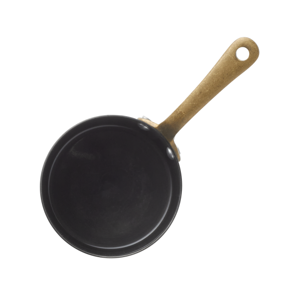 Mini-casserole de service acier chrome-nickel - Ø 9 cm - PVD noir