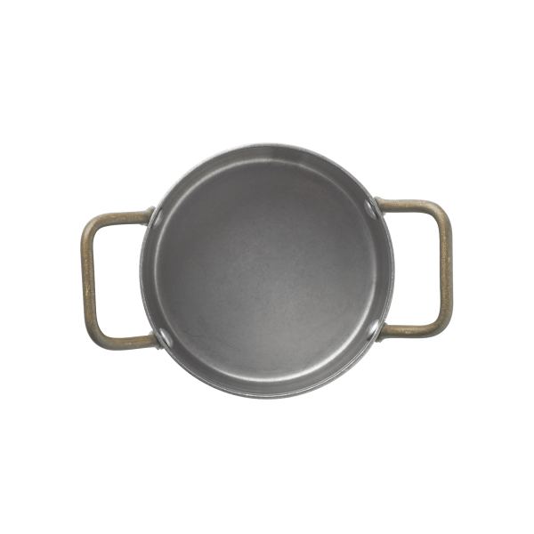 Mini-marmite de service en acier chrome-nickel - Ø 9 cm - PVD vintage