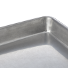 Plat rectangulaire de service en acier chrome-nickel - 23 x 16,5 x 3 cm - Vintage