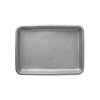 Plat rectangulaire de service en acier chrome-nickel - 23 x 16,5 x 3 cm - Vintage