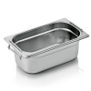 Bac gastro en acier chrome-nickel - GN 1/4 - Profondeur 100 mm - Poignées tombantes