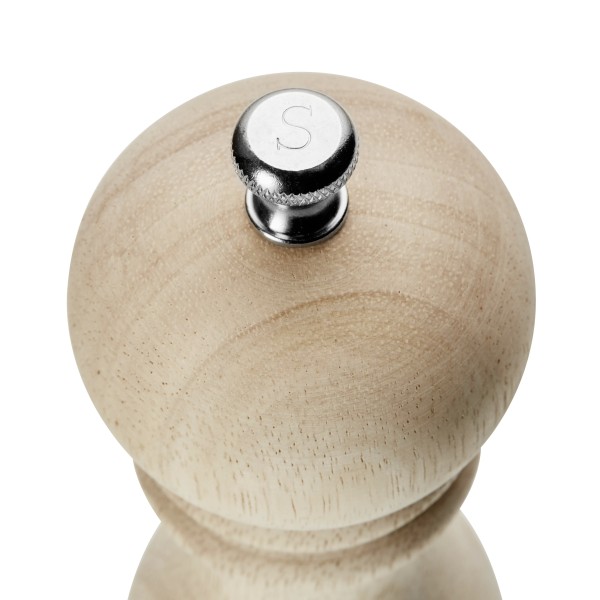Moulin à sel en bois mat non traité - 15 cm