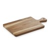 Planche de service en bois d'acacia et plaque en ardoise - 34 x 18 cm