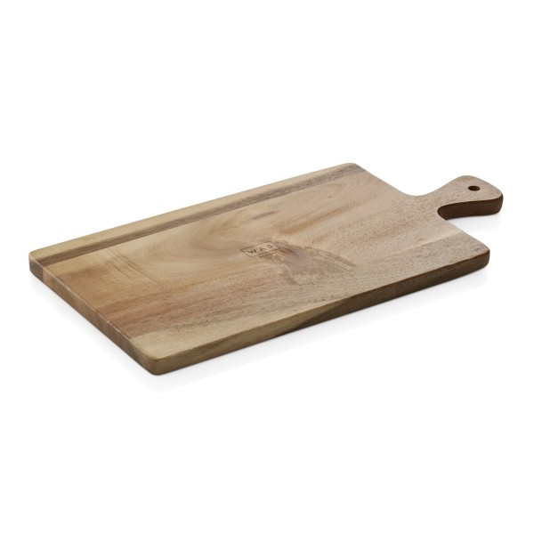 Planche de service en bois d'acacia et plaque en ardoise - 40,5 x 20 cm