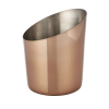 Récipient à snacks en acier chrome-nickel - Hauteur 11,5 cm - PVD cuivré