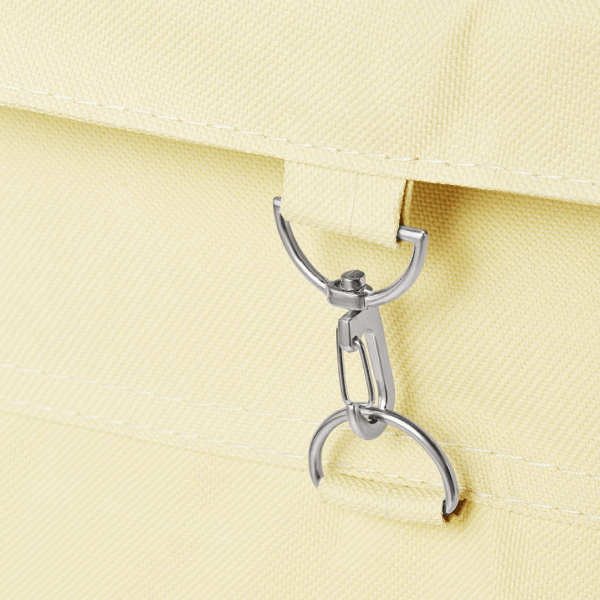 Chariot à linge en acier inoxydable - 90 x 55 x 90 cm - Sac crème 220 L