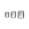 Set de 3 boîtes de conservation inox 18/8 revêtement coloré