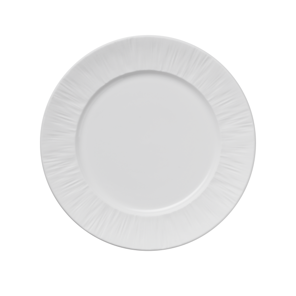 Assiette plate en porcelaine Ø 22 cm - Série Shiro (lot de 4)