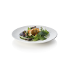 Assiette plate en porcelaine Ø 22 cm - Série Shiro (lot de 4)