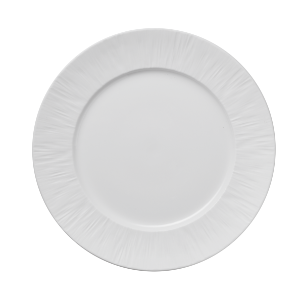 Assiette plate en porcelaine Ø 27 cm - Série Shiro (lot de 2)
