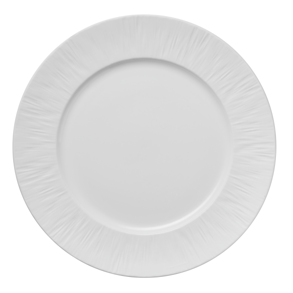 Assiette plate en porcelaine Ø 30 cm - Série Shiro (lot de 2)