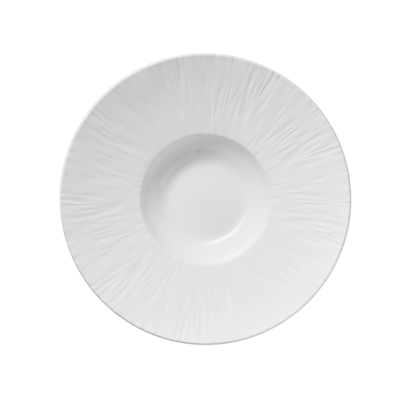 Assiette à pâtes en porcelaine Ø 24 cm - Série Shiro (lot de 3)