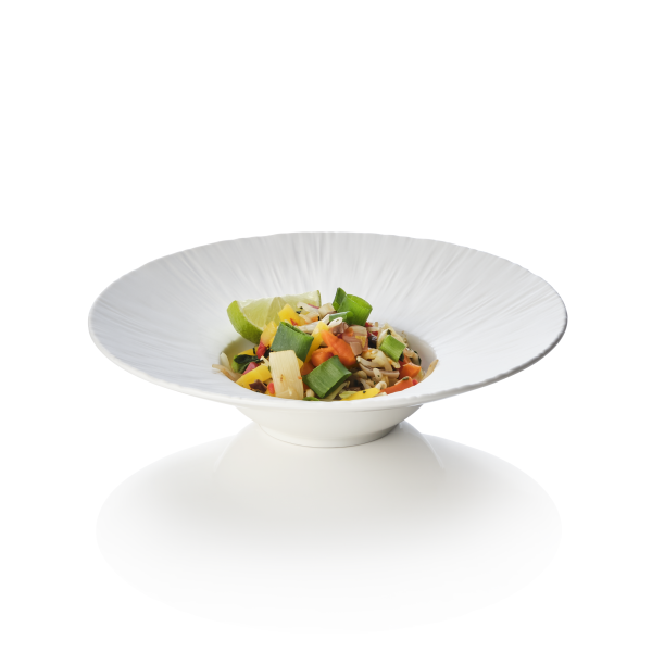 Assiette à pâtes en porcelaine Ø 24 cm - Série Shiro (lot de 3)