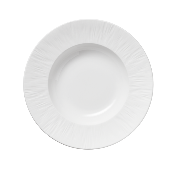 Assiette creuse en porcelaine Ø 23,5 cm - Série Shiro (lot de 3)