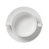Bol à oreilles en porcelaine - 250 ml - Avec soucoupe - Série Shiro (lot de 4)
