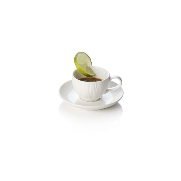 Tasse à espresso - 80 ml - Avec soucoupe - Série Shiro (lot de 4)