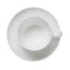 Tasse à cappuccino en porcelaine - 200 ml - Avec soucoupe - Série Shiro (lot de 4)