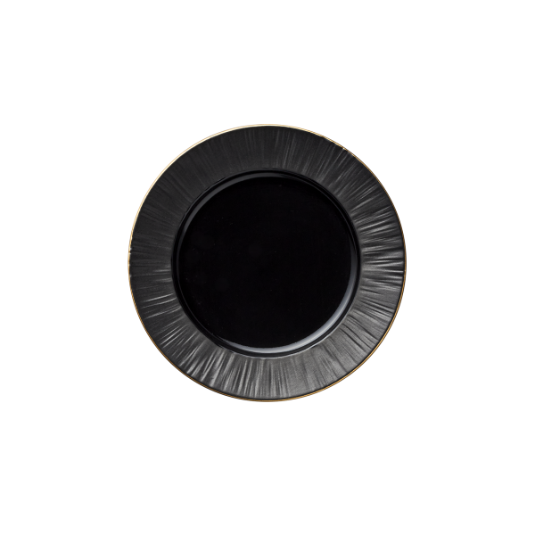 Assiette plate en porcelaine - Ø 16,5 cm - Série Kuro (lot de 6)