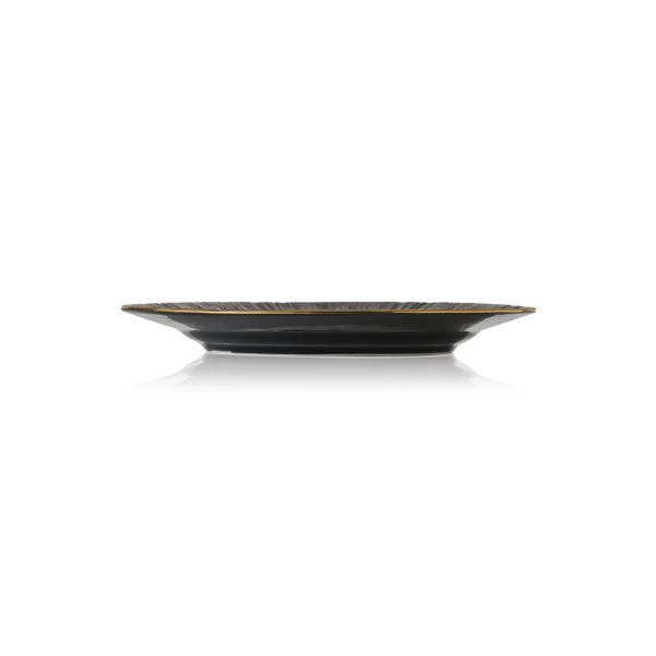 Assiette plate en porcelaine - Ø 22 cm - Série Kuro (lot de 4)