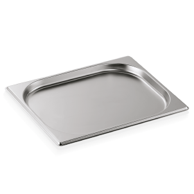 Bac gastro en acier chrome-nickel - GN 1/2 - Profondeur 20 mm (lot de 6)