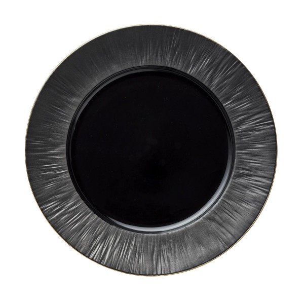 Assiette plate en porcelaine - Ø 30 cm - Série Kuro (lot de 2)
