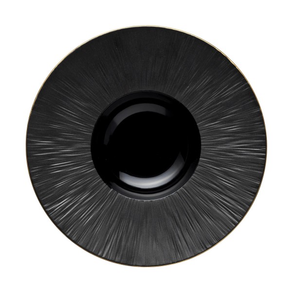 Assiette à pâtes en porcelaine Ø 27,5 cm - Série Kuro (lot de 2)