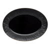 Assiette ovale en porcelaine - 33 x 24,5 cm - Série Kuro (lot de 2)
