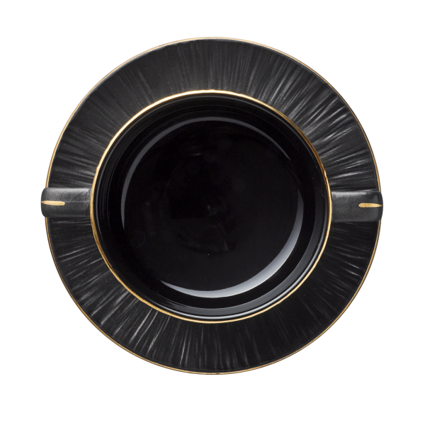 Bol à oreilles et soucoupe en porcelaine - 250 ml - Série Kuro (lot de 4)