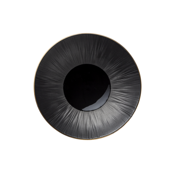 Assiette creuse en porcelaine Ø 19 cm - Série Kuro (lot de 4)