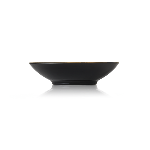 Assiette creuse en porcelaine Ø 19 cm - Série Kuro (lot de 4)