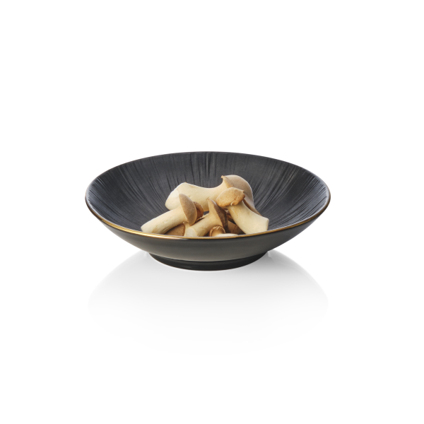 Assiette creuse en porcelaine Ø 19 cm - Série Kuro (lot de 4)