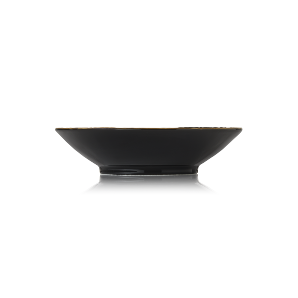 Assiette creuse en porcelaine Ø 22,5 cm - Série Kuro (lot de 3)