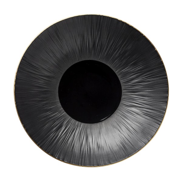 Assiette creuse en porcelaine Ø 26,5 cm - Série Kuro (lot de 2)
